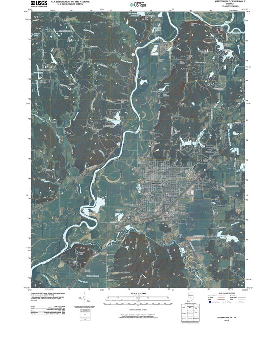2010 Martinsville, in - Indiana - USGS Topographic Map