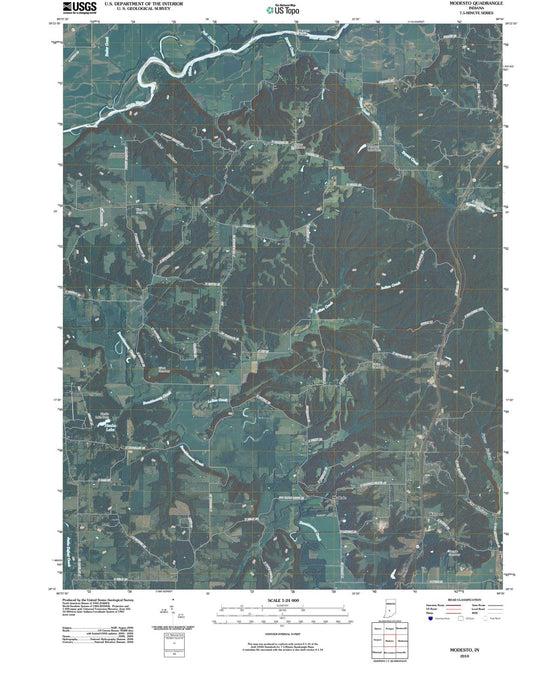 2010 Modesto, in - Indiana - USGS Topographic Map