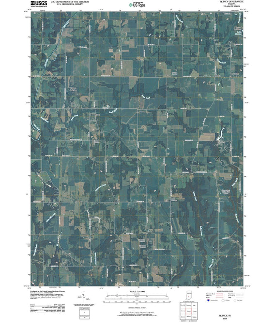 2010 Quincy, in - Indiana - USGS Topographic Map
