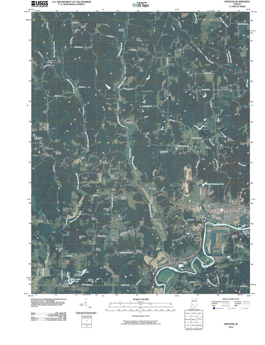 2010 Spencer, in - Indiana - USGS Topographic Map