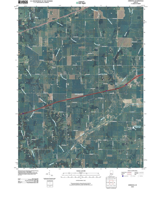2010 Eminence, in - Indiana - USGS Topographic Map