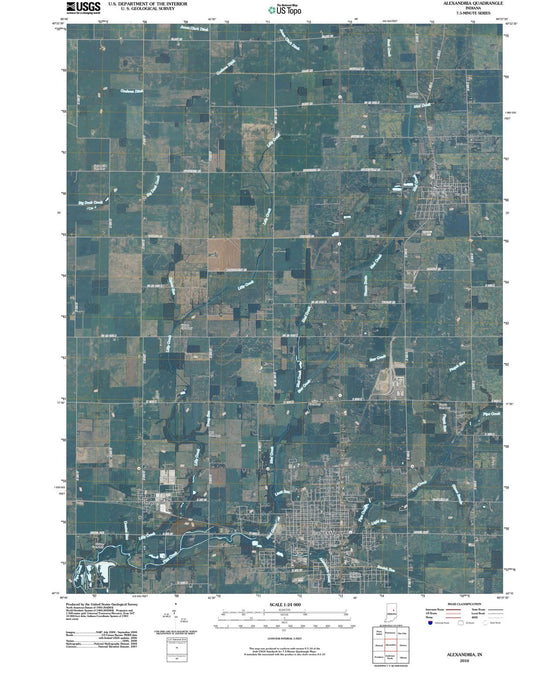 2010 Alexandria, in - Indiana - USGS Topographic Map