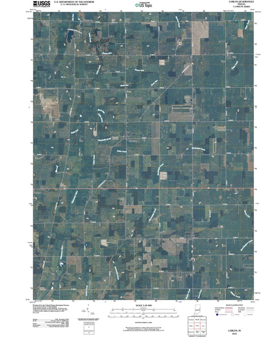 2010 Carlos, in - Indiana - USGS Topographic Map