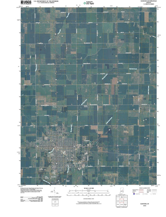 2010 Elwood, in - Indiana - USGS Topographic Map