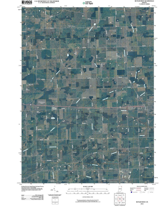 2010 Butler West, in - Indiana - USGS Topographic Map