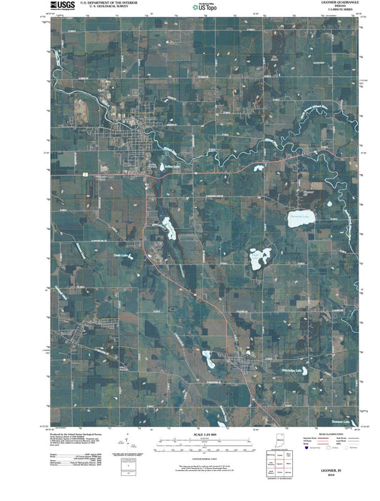 2010 Ligonier, in - Indiana - USGS Topographic Map