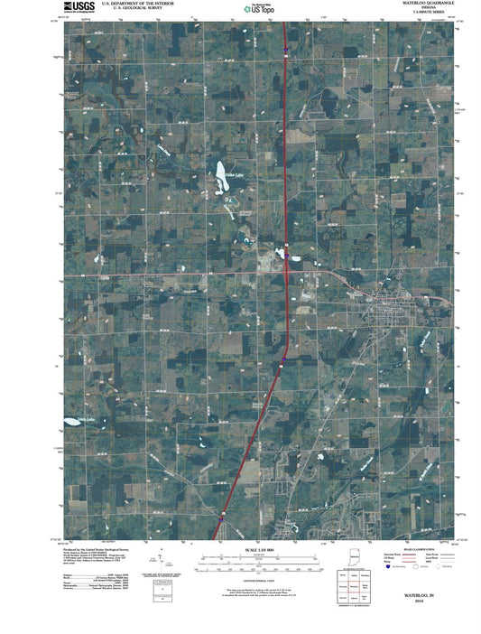 2010 Waterloo, in - Indiana - USGS Topographic Map