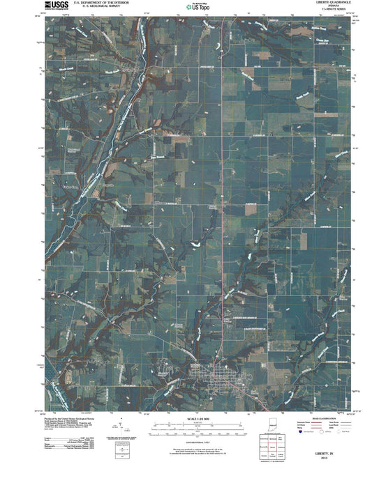 2010 Liberty, in - Indiana - USGS Topographic Map