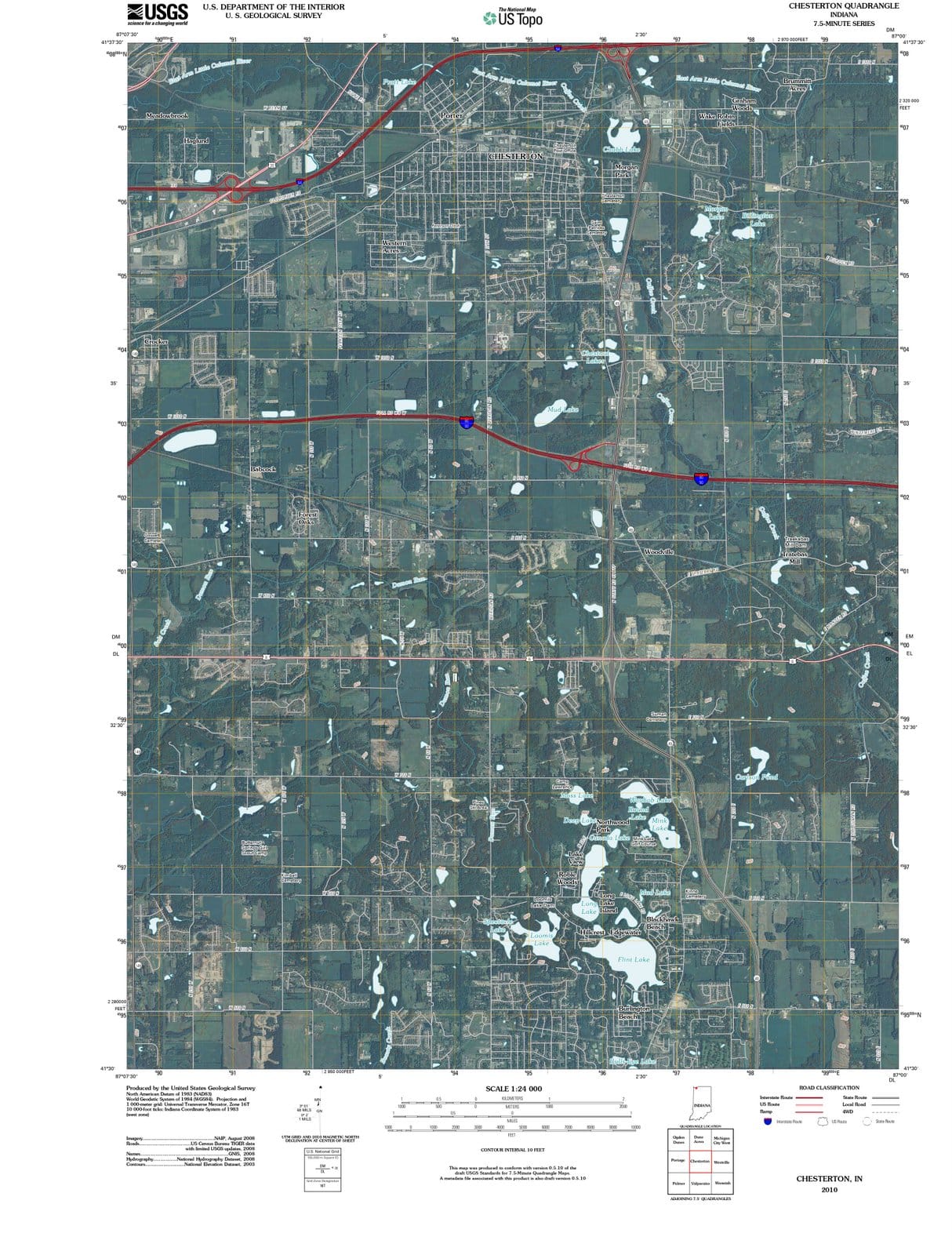 2010 Chesterton, in - Indiana - USGS Topographic Map
