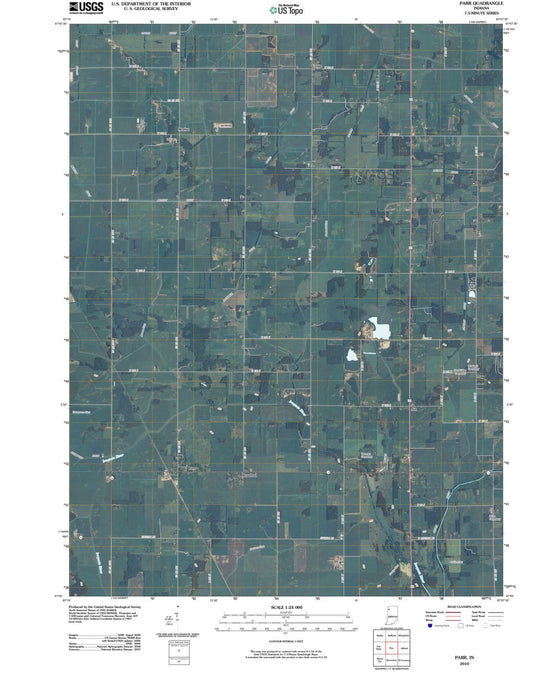 2010 Parr, in - Indiana - USGS Topographic Map