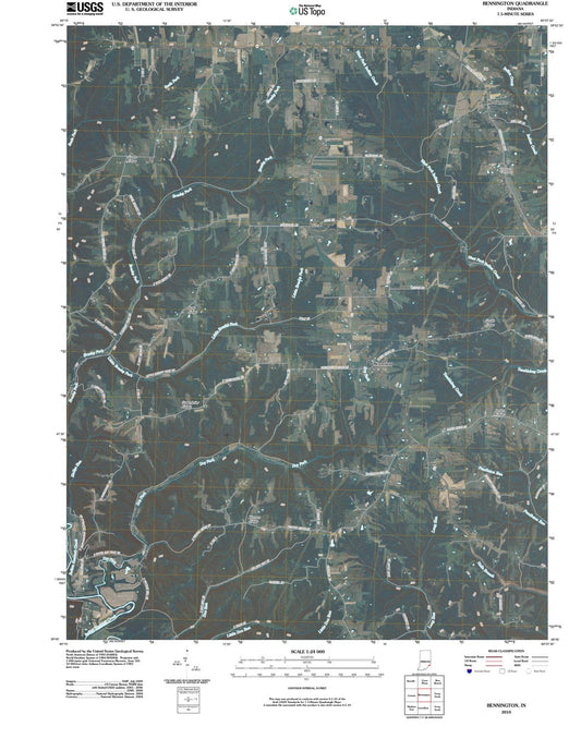 2010 Bennington, in - Indiana - USGS Topographic Map