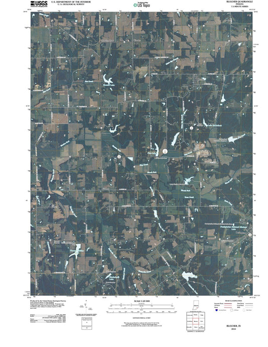 2010 Blocher, in - Indiana - USGS Topographic Map