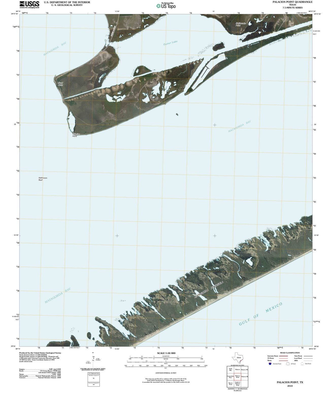 2010 Palacios Point, TX - Texas - USGS Topographic Map
