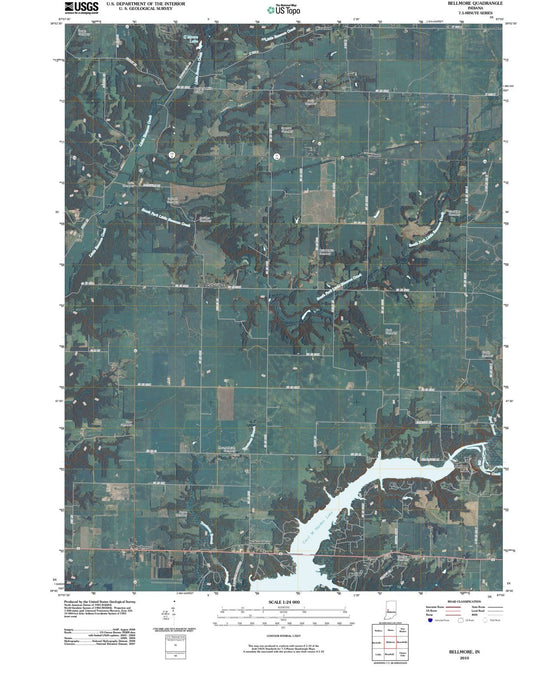 2010 Bellmore, in - Indiana - USGS Topographic Map
