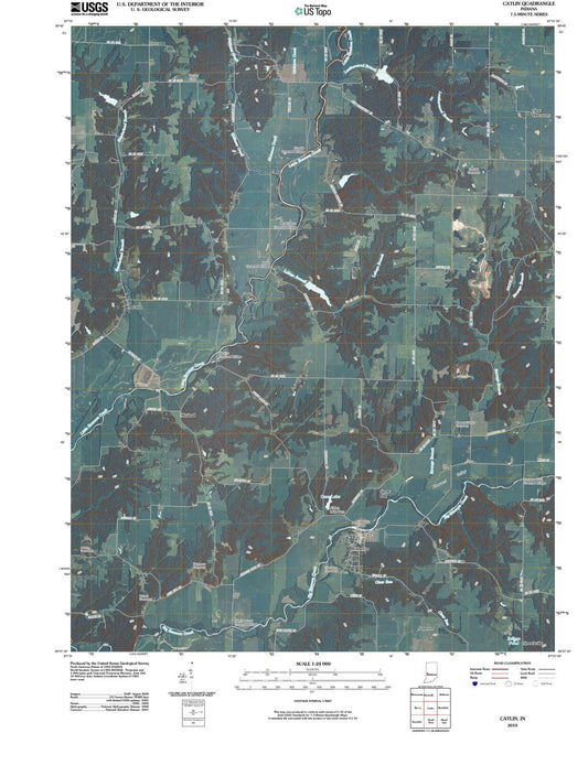 2010 CATLIN, in - Indiana - USGS Topographic Map