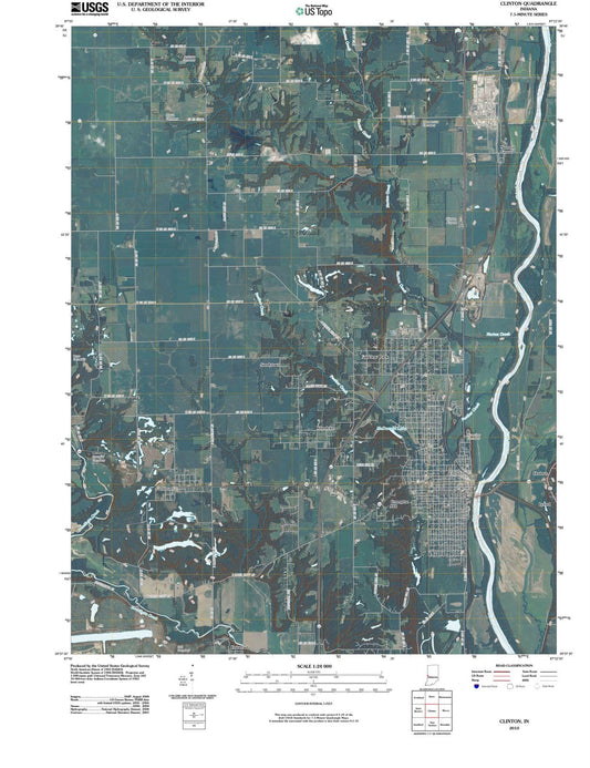 2010 Clinton, in - Indiana - USGS Topographic Map