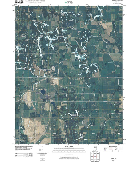 2010 Lewis, in - Indiana - USGS Topographic Map