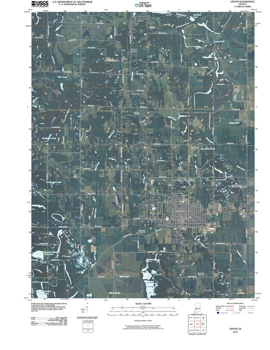 2010 Linton, in - Indiana - USGS Topographic Map