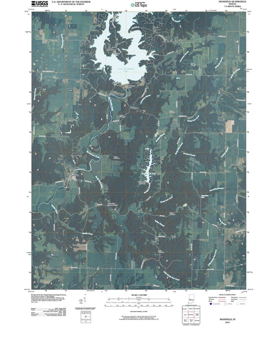 2010 Mansfield, in - Indiana - USGS Topographic Map