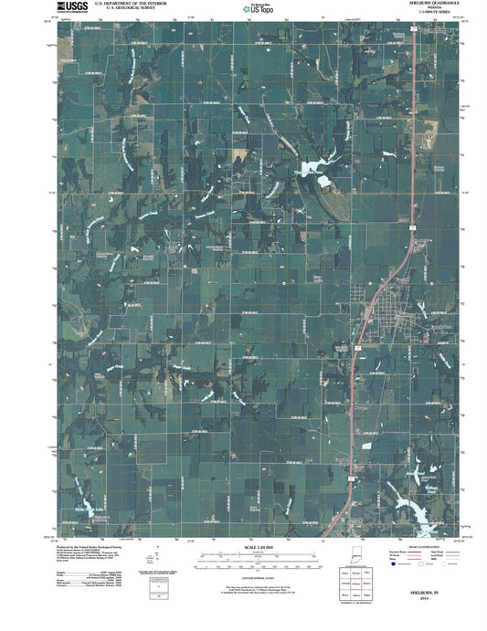 2010 Shelburn, in - Indiana - USGS Topographic Map
