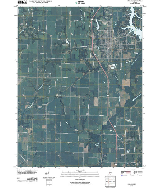 2010 Sullivan, in - Indiana - USGS Topographic Map