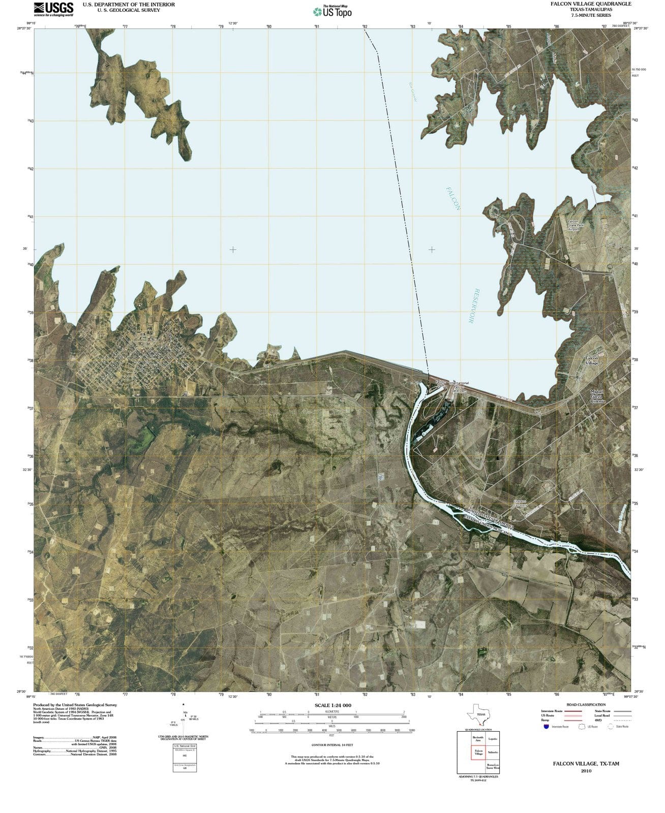 2010 Falcon Village, TX - Texas - USGS Topographic Map