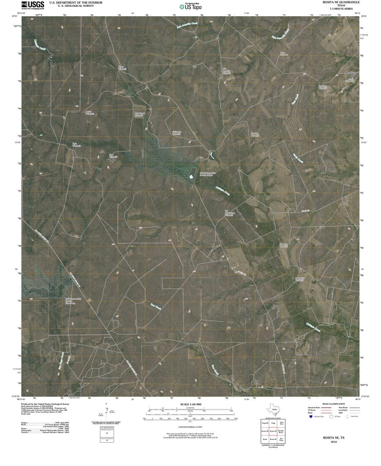 2010 Rosita, TX - Texas - USGS Topographic Map