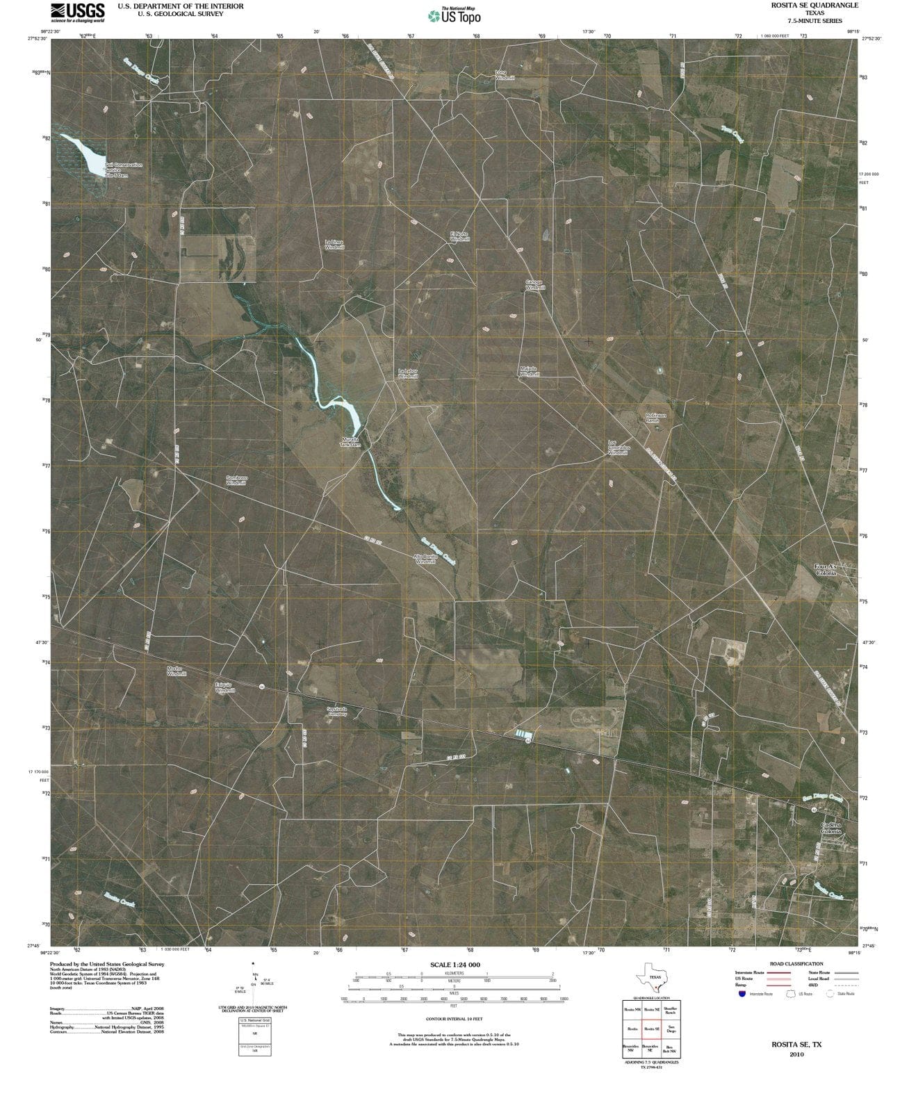 2010 Rosita, TX - Texas - USGS Topographic Map