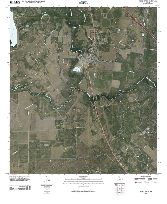 2010 Three Rivers, TX - Texas - USGS Topographic Map