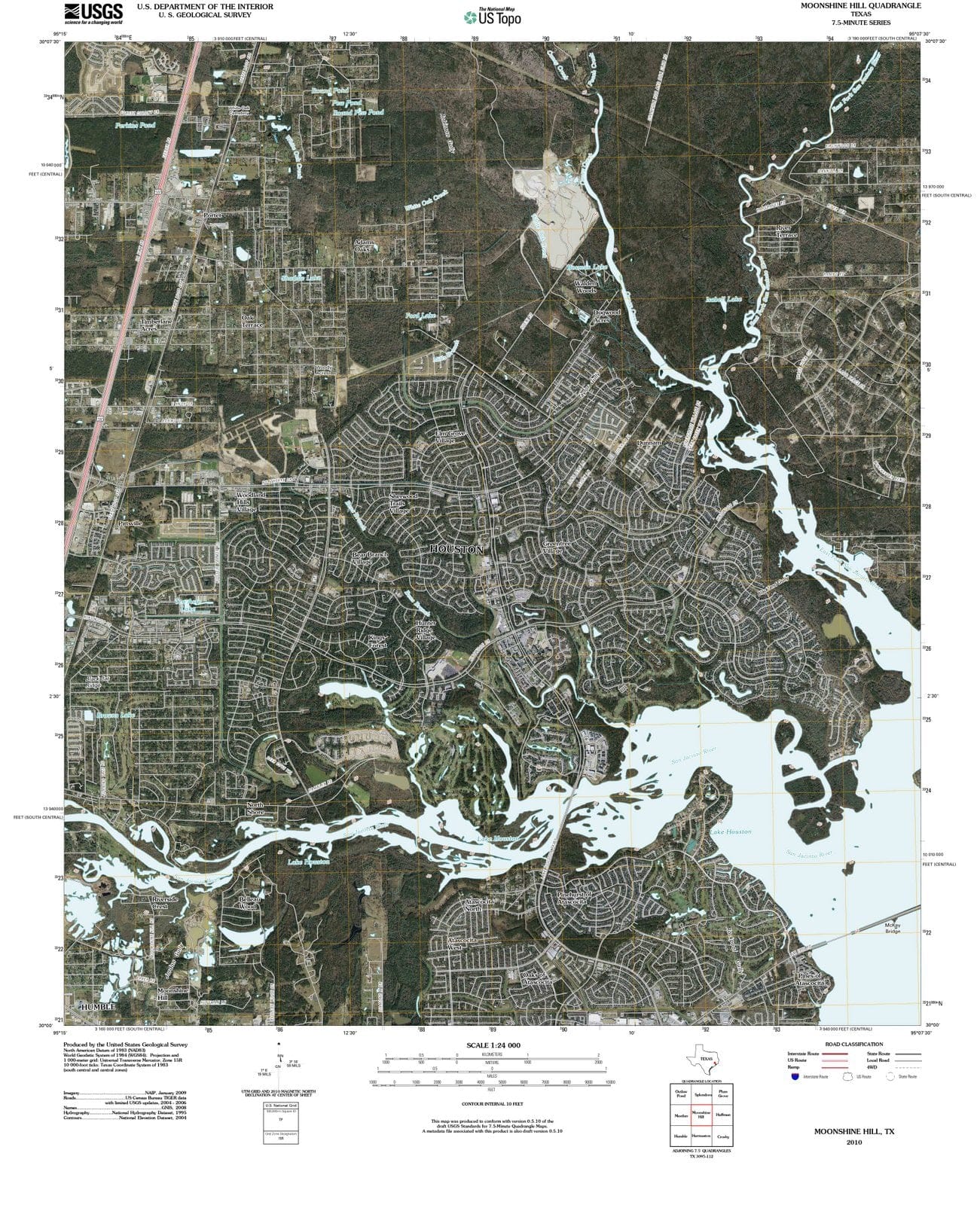 2010 Moonshine Hill, TX - Texas - USGS Topographic Map