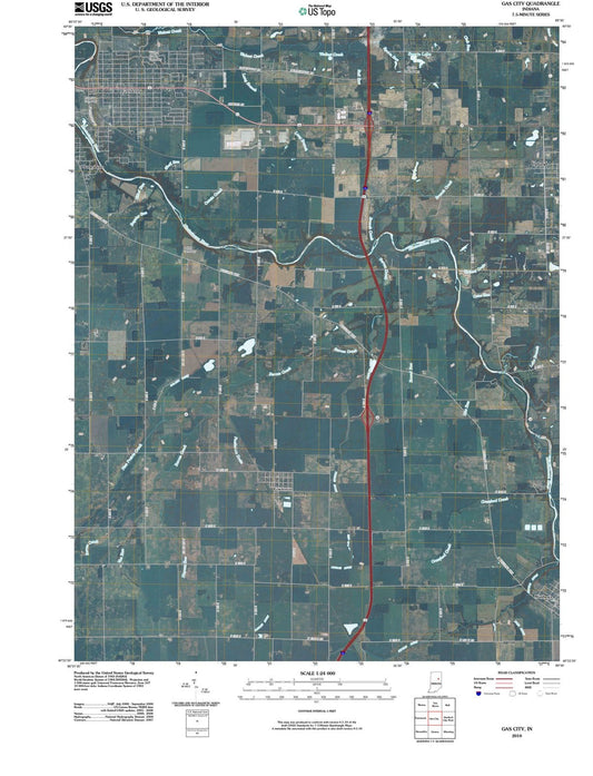 2010 Gas City, in - Indiana - USGS Topographic Map