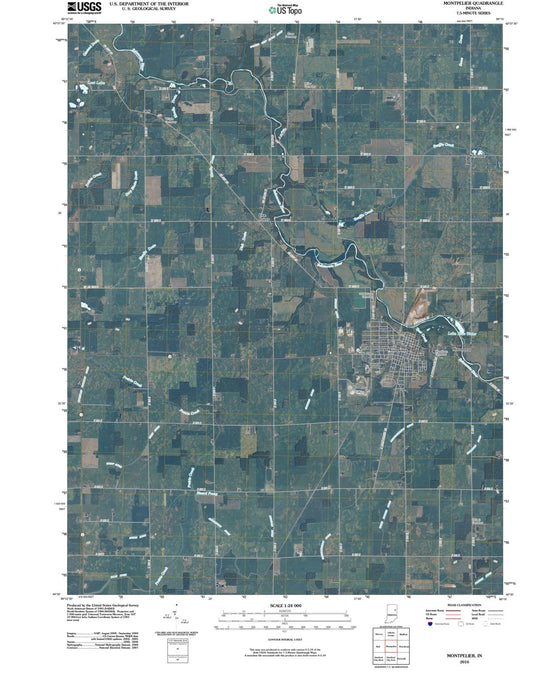 2010 Montpelier, in - Indiana - USGS Topographic Map