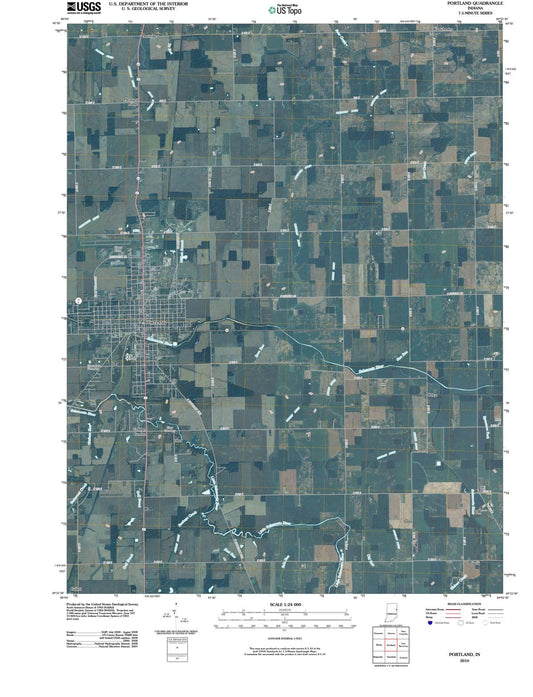 2010 Portland, in - Indiana - USGS Topographic Map