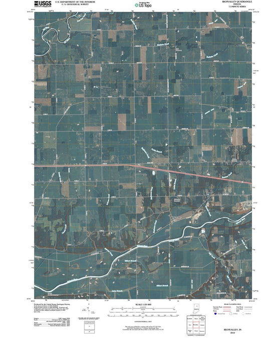 2010 Richvalley, in - Indiana - USGS Topographic Map