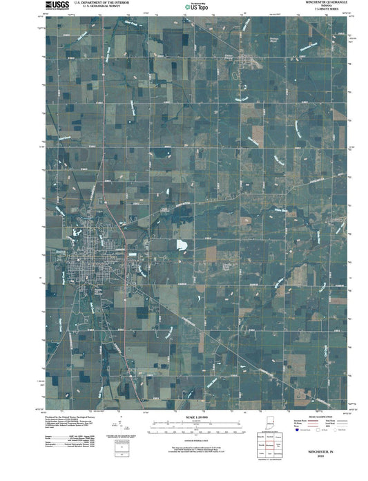 2010 Winchester, in - Indiana - USGS Topographic Map