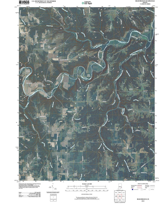 2010 Bear Branch, in - Indiana - USGS Topographic Map