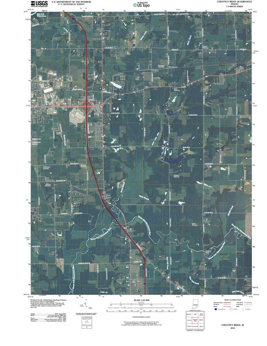 2010 Chestnut Ridge, in - Indiana - USGS Topographic Map