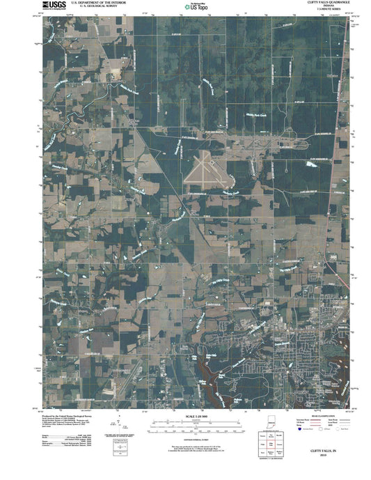 2010 Clifty Falls, in - Indiana - USGS Topographic Map