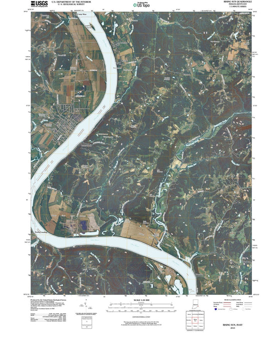 2010 Rising Sun, in - Indiana - USGS Topographic Map