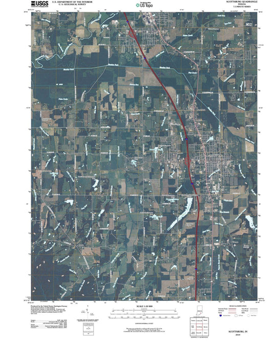 2010 Scottsburg, in - Indiana - USGS Topographic Map