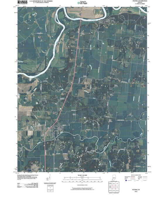 2010 Patoka, in - Indiana - USGS Topographic Map