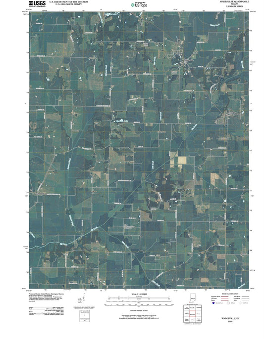 2010 Wadesville, in - Indiana - USGS Topographic Map