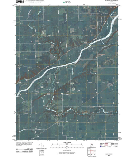 2010 Burrows, in - Indiana - USGS Topographic Map