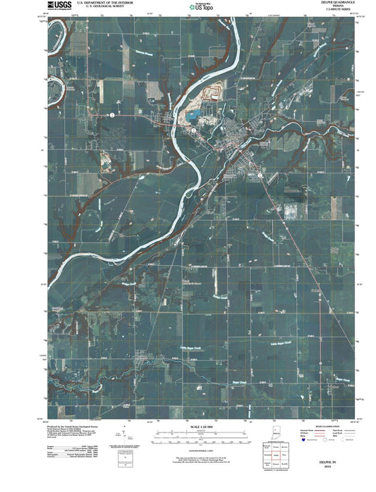 2010 Delphi, in - Indiana - USGS Topographic Map