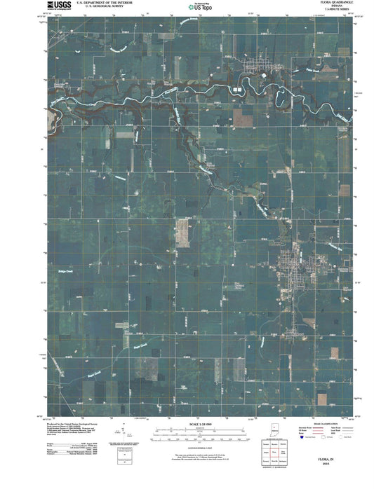 2010 Flora, in - Indiana - USGS Topographic Map