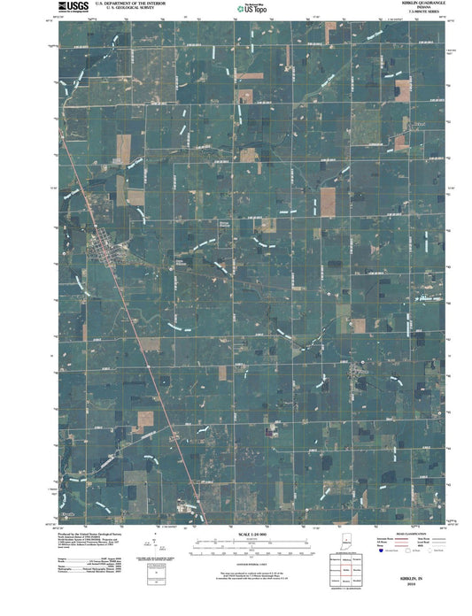 2010 Kirklin, in - Indiana - USGS Topographic Map