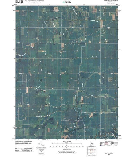 2010 Kirkpatrick, in - Indiana - USGS Topographic Map