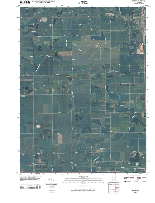 2010 Monon, in - Indiana - USGS Topographic Map
