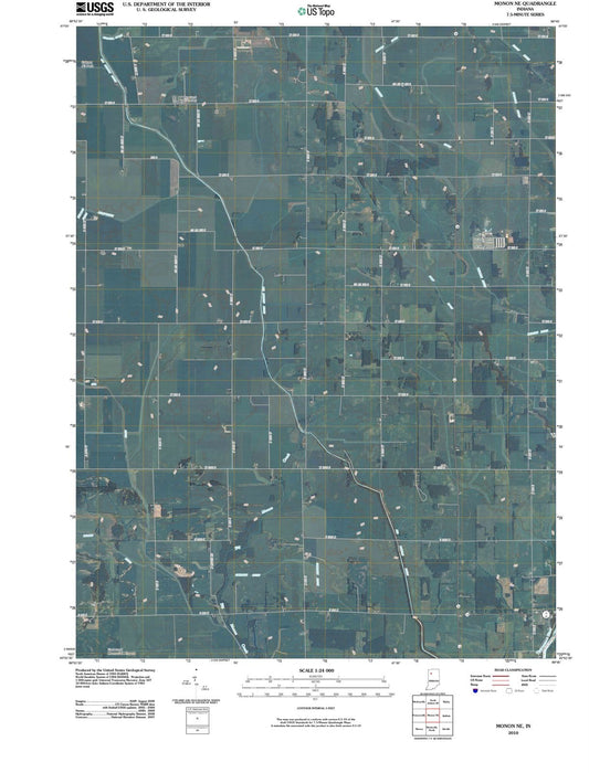 2010 Monon, in - Indiana - USGS Topographic Map
