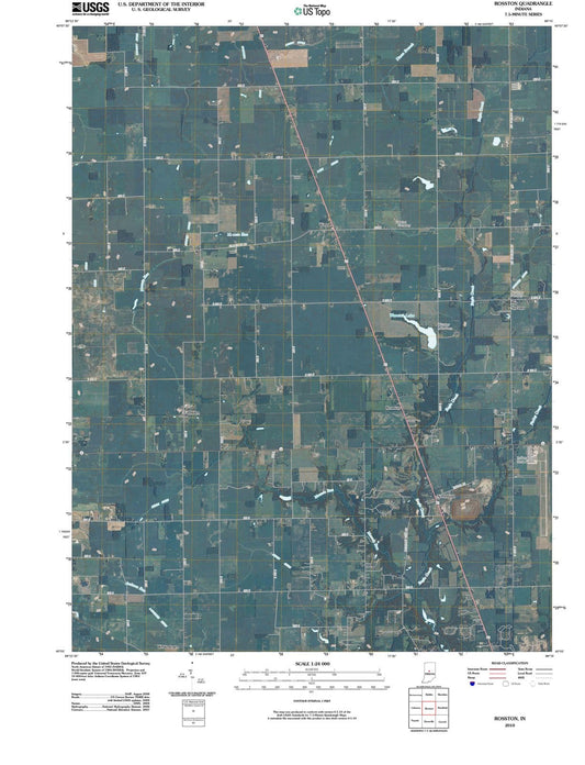 2010 Rosston, in - Indiana - USGS Topographic Map